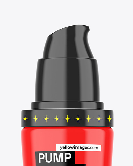 Glossy Pump Bottle Mockup