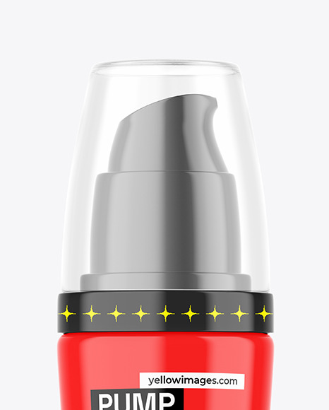 Glossy Pump Bottle Mockup