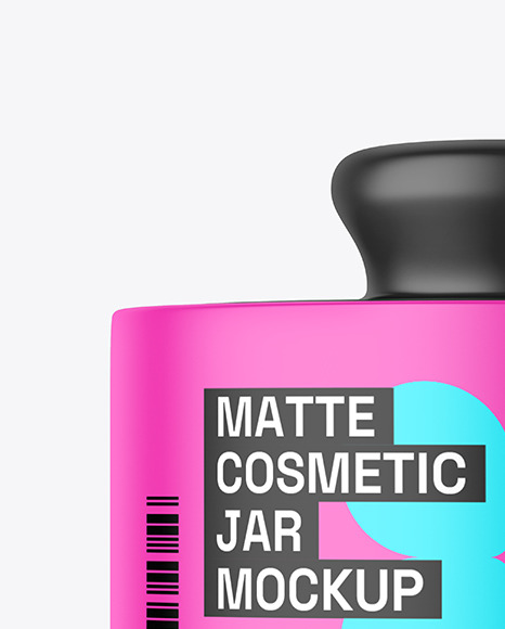 Matte Cosmetic Jar Mockup