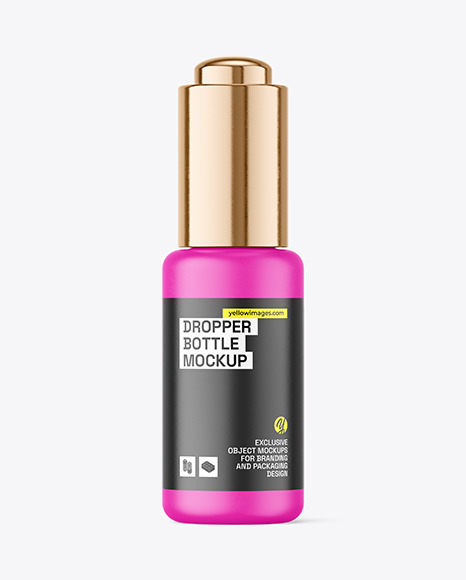 Matte Dropper Bottle Mockup