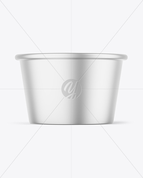 Metallic Ice Cream Cup Mockup