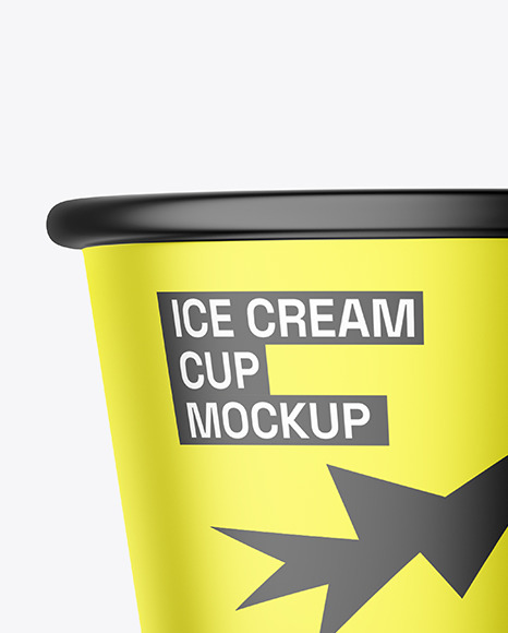 Metallic Ice Cream Cup Mockup