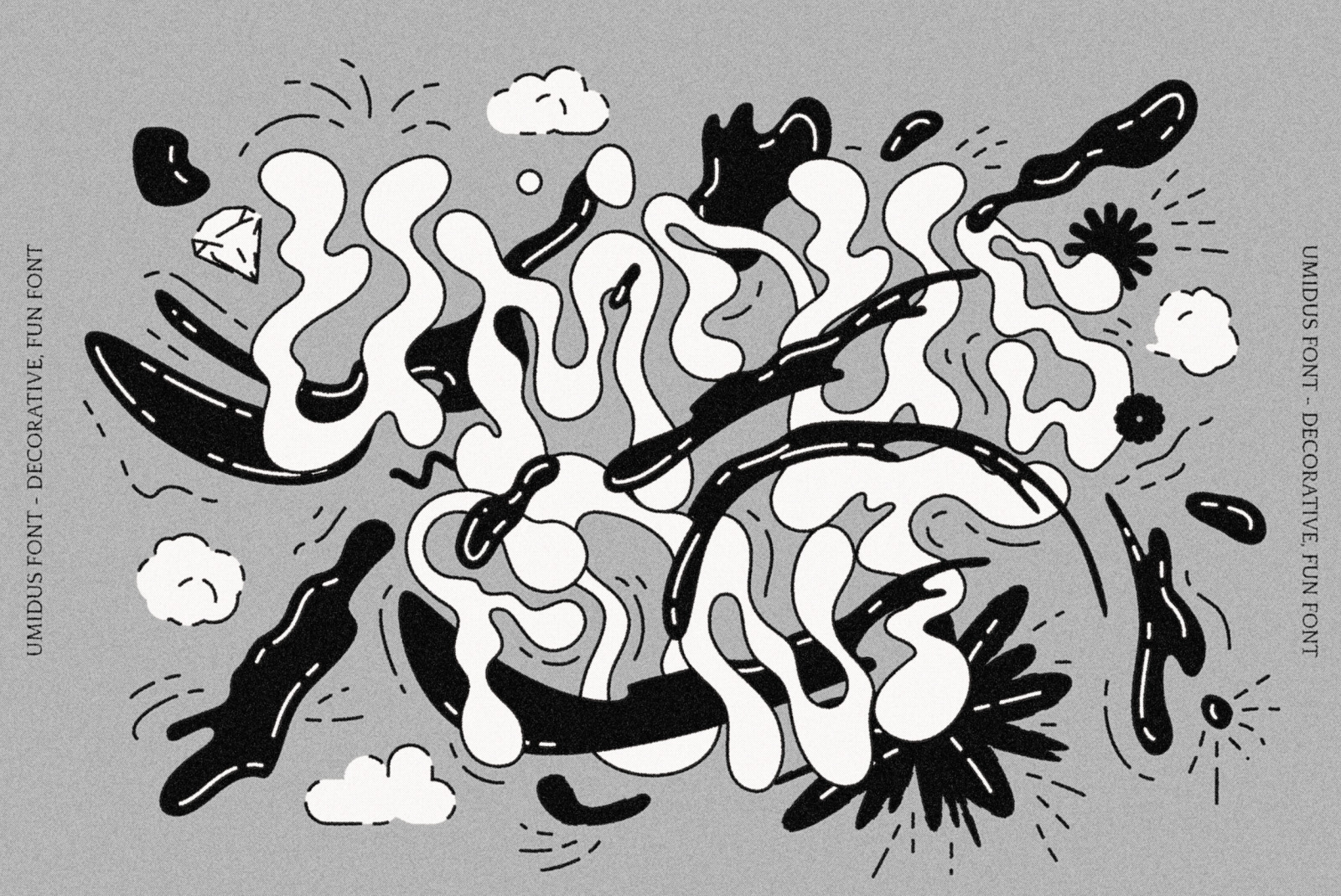 Umidus font - trippy liquid font Umidus font - trippy liquid font
