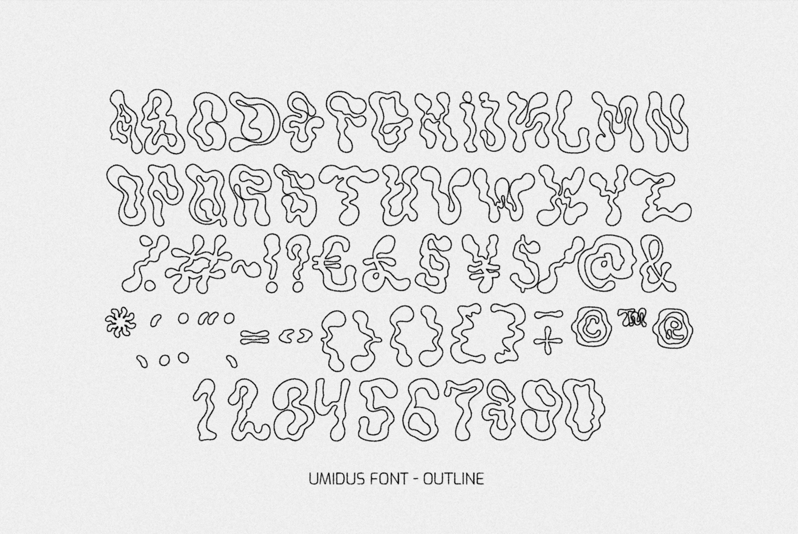 Umidus font - trippy liquid font Umidus font - trippy liquid font