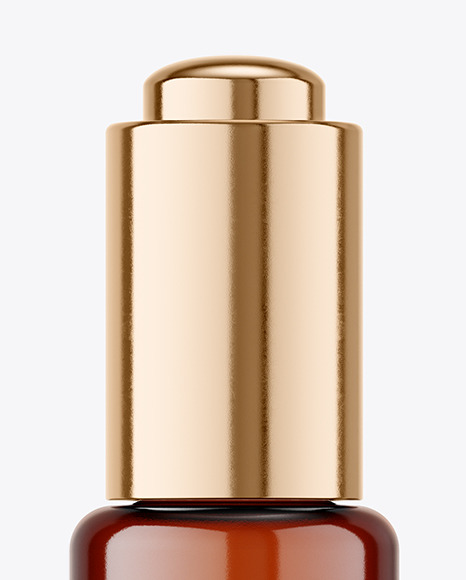 Amber Dropper Bottle Mockup