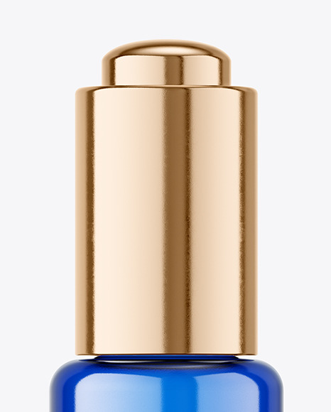 Blue Dropper Bottle Mockup