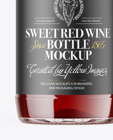 Clear Glass Red Wine Mockup