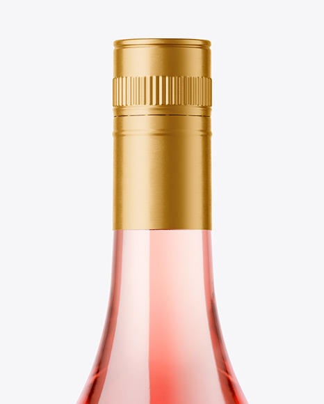 Clear Glass Pink Wine Mockup