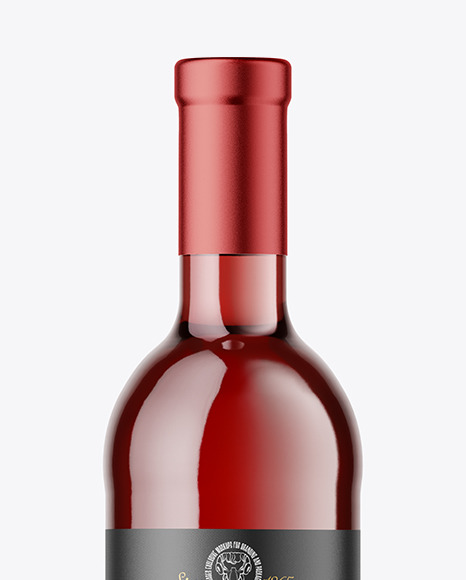 Clear Glass Red Wine Mockup