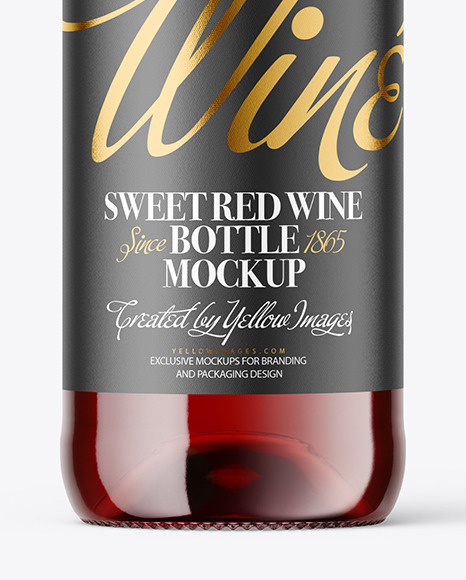 Clear Glass Red Wine Mockup