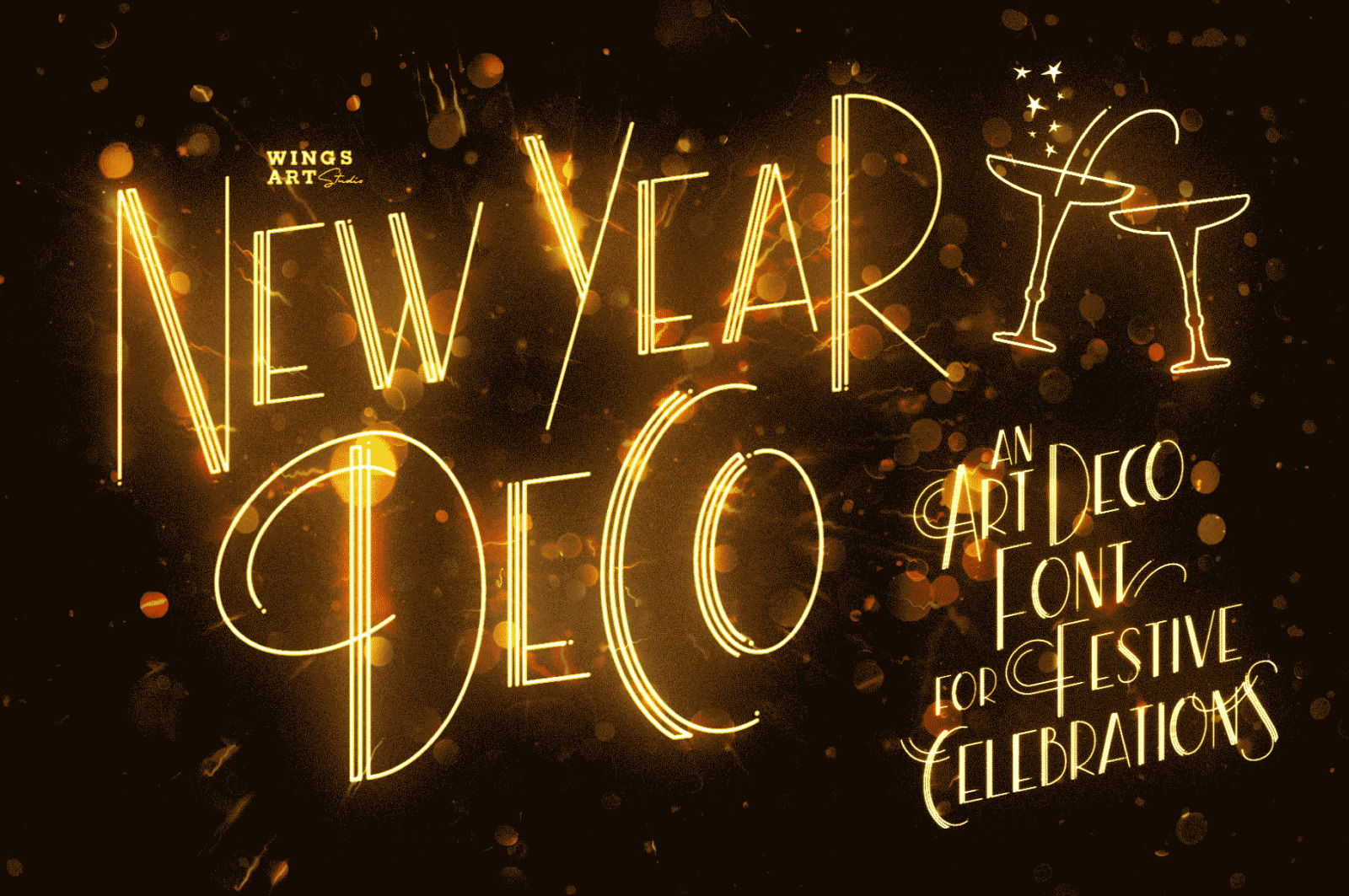 New Year Deco: An Art Deco Font for Festive Celebrations!