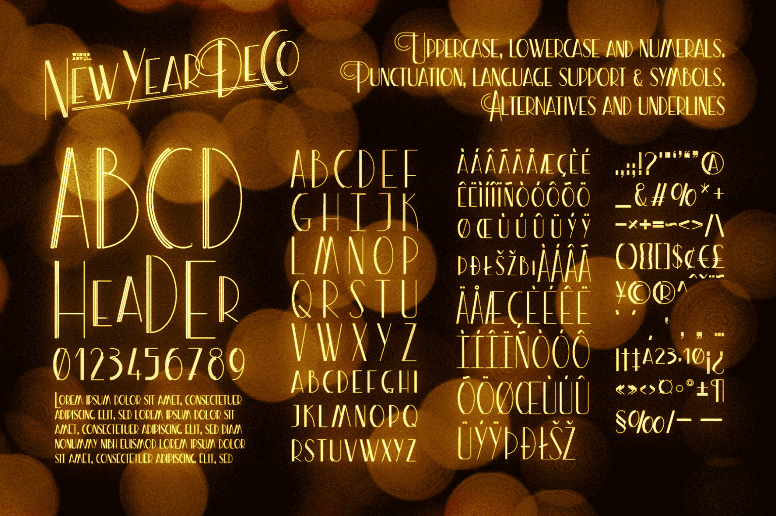 New Year Deco: An Art Deco Font for Festive Celebrations!