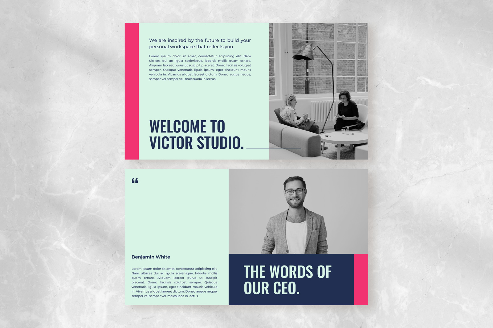 Victor – shocking pink bold business proposal presentation