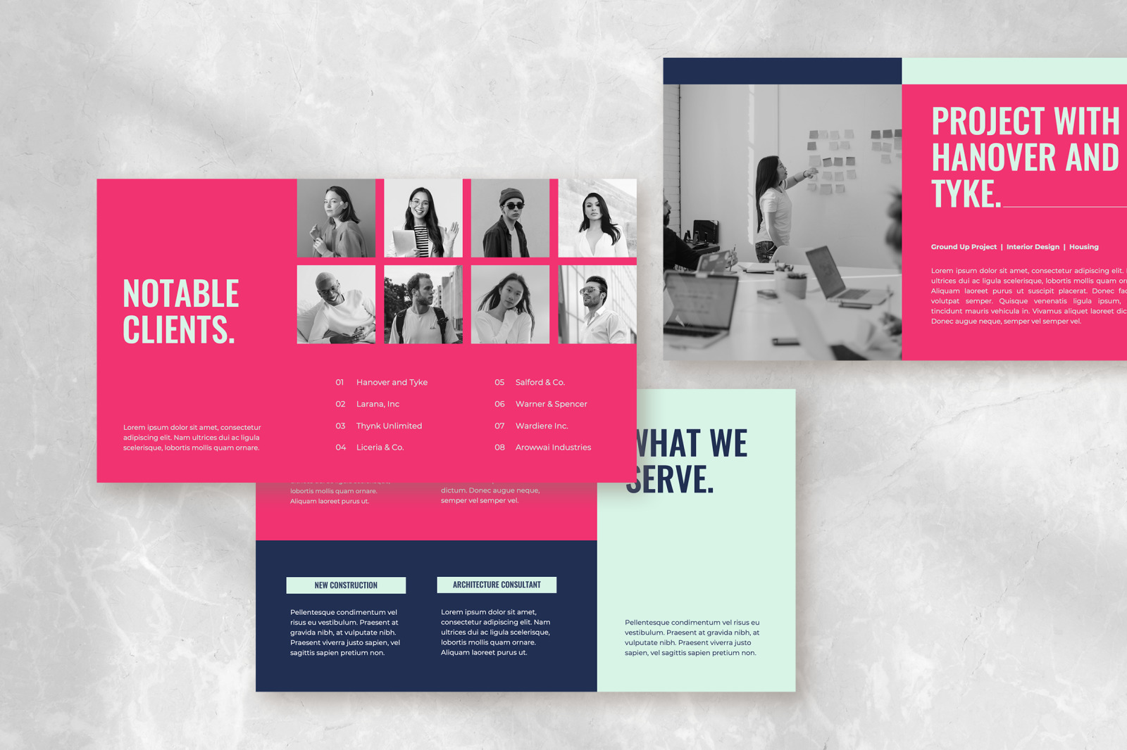 Victor – shocking pink bold business proposal presentation