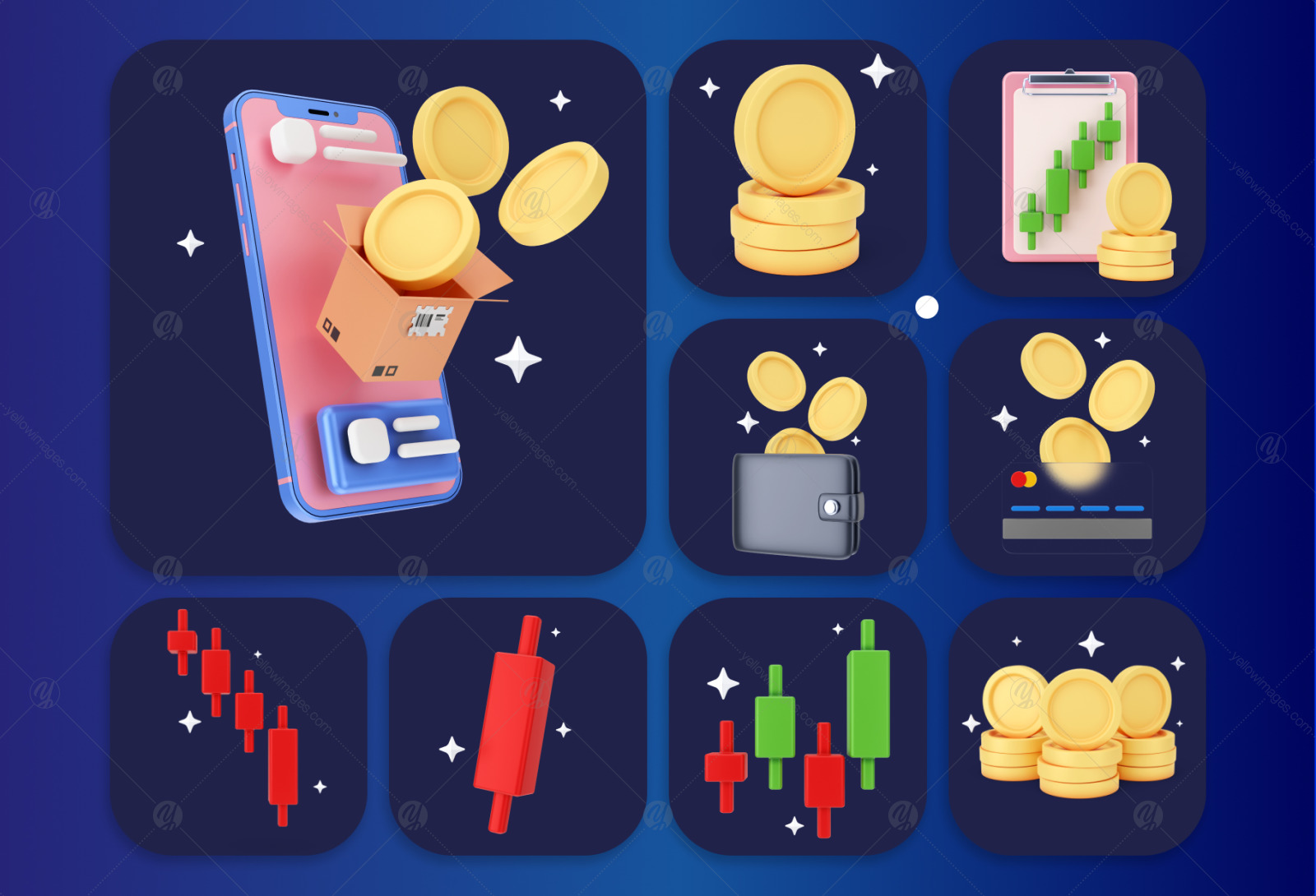 Financial 3D Illustrations Financial 3D Illustrations