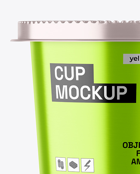 Metallized Plastic Cup Mockup