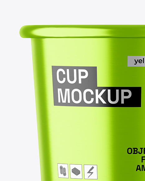 Metallized Plastic Cup Mockup