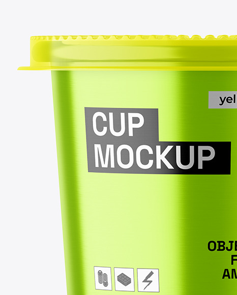 Metallized Plastic Cup Mockup