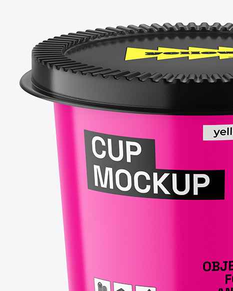 Glossy Ice Cream Cup Mockup