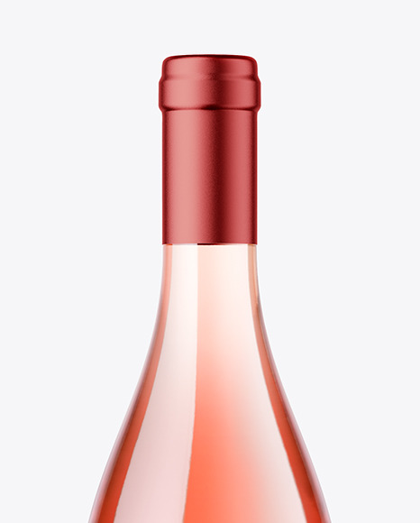 Clear Glass Pink Wine Mockup