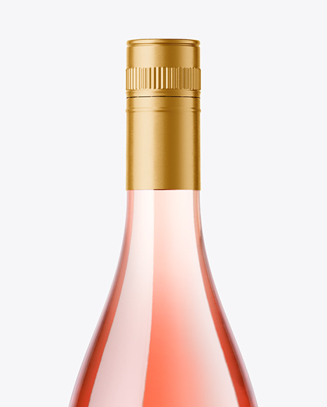 Clear Glass Pink Wine Mockup