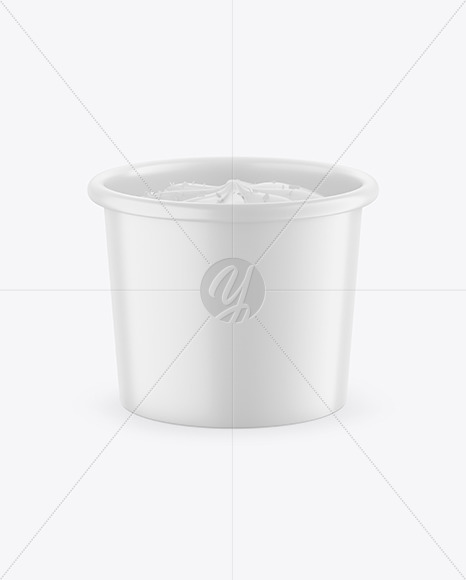 Matte Ice Cream Cup Mockup