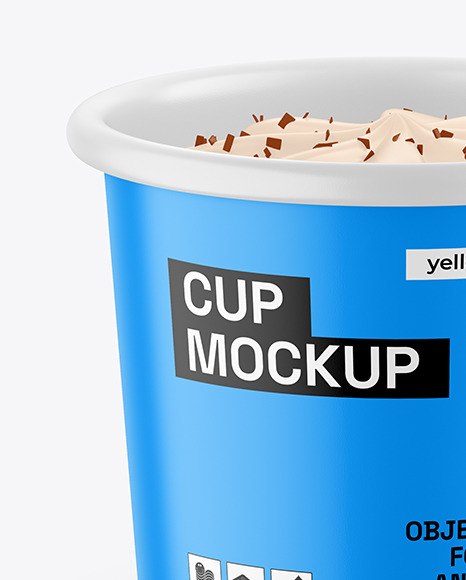 Matte Ice Cream Cup Mockup