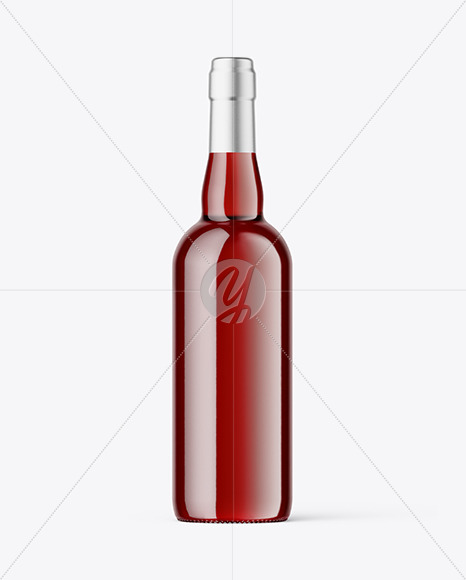 Clear Glass Red Wine Mockup