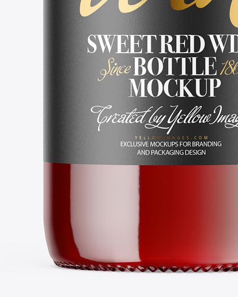 Clear Glass Red Wine Mockup