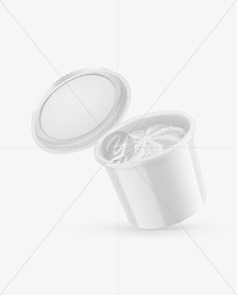 Glossy Ice Cream Cup Mockup