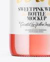 Clear Glass Pink Wine Mockup