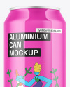 440ml Classic Can With Glossy Finish Mockup