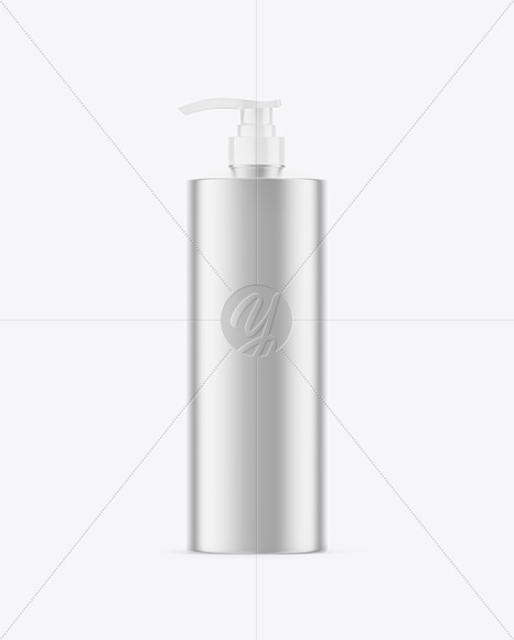 Metallic Cosmetic Bottle Mockup