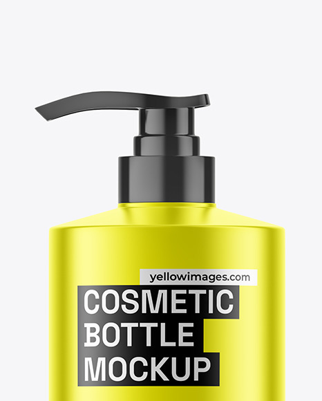 Metallic Cosmetic Bottle Mockup