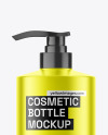Metallic Cosmetic Bottle Mockup