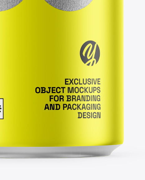 Metallic Drink Can Mockup