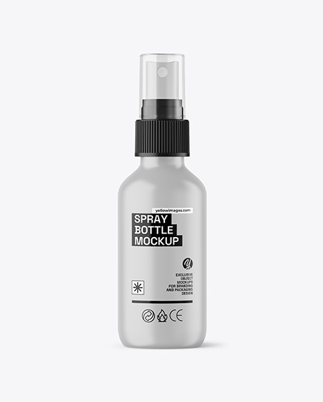 Matte Spray Bottle Mockup