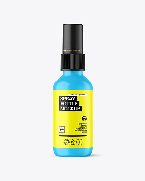 Matte Spray Bottle Mockup