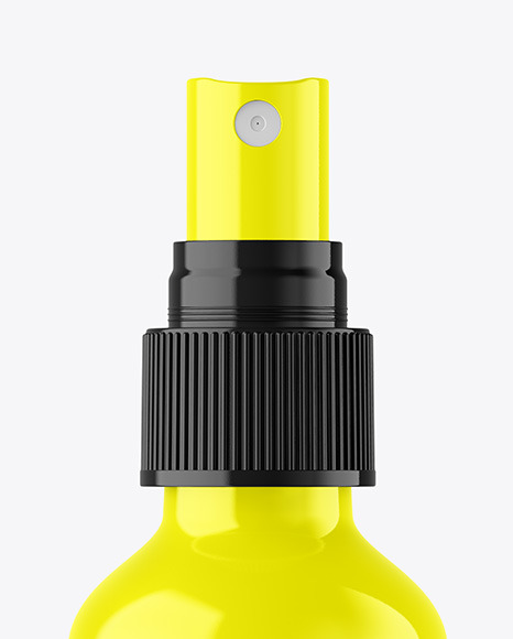 Glossy Spray Bottle Mockup