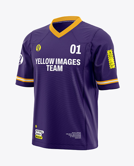 Football Jersey Mockup - Half Side View