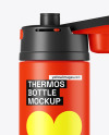 Matte Thermos Bottle Mockup