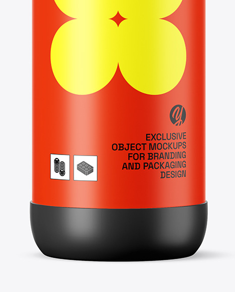 Matte Thermos Bottle Mockup