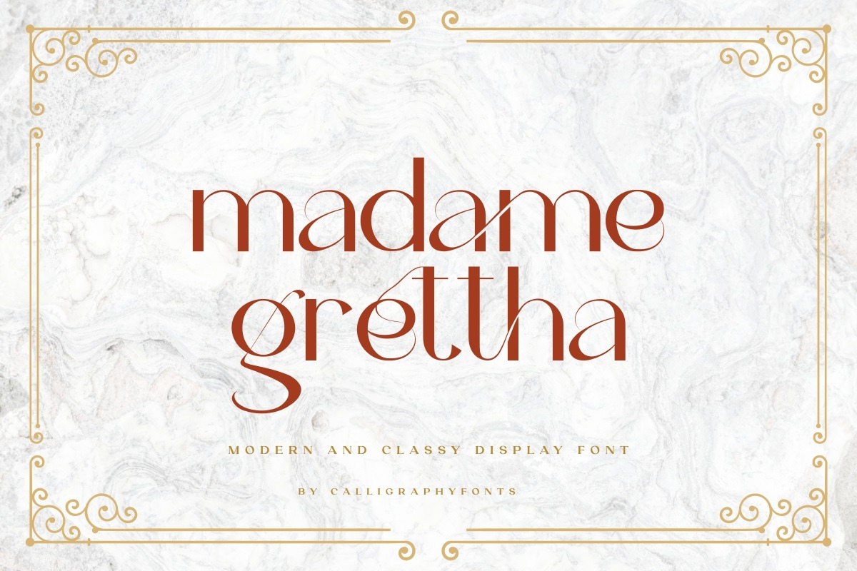 Madame Grettha Display Font