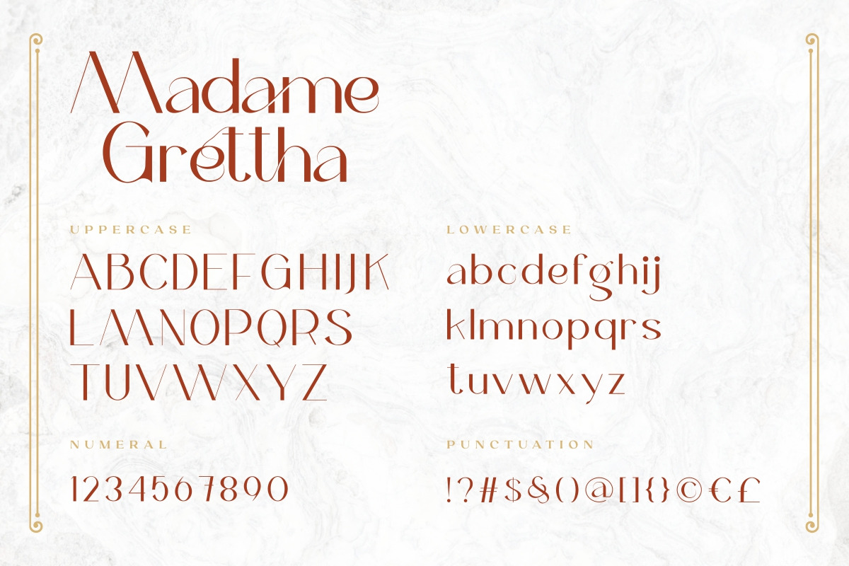 Madame Grettha Display Font