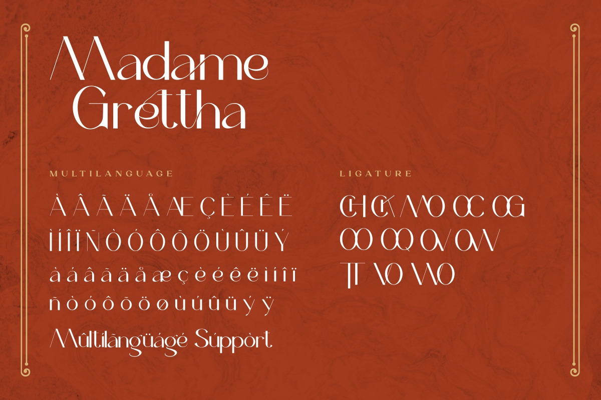 Madame Grettha Display Font