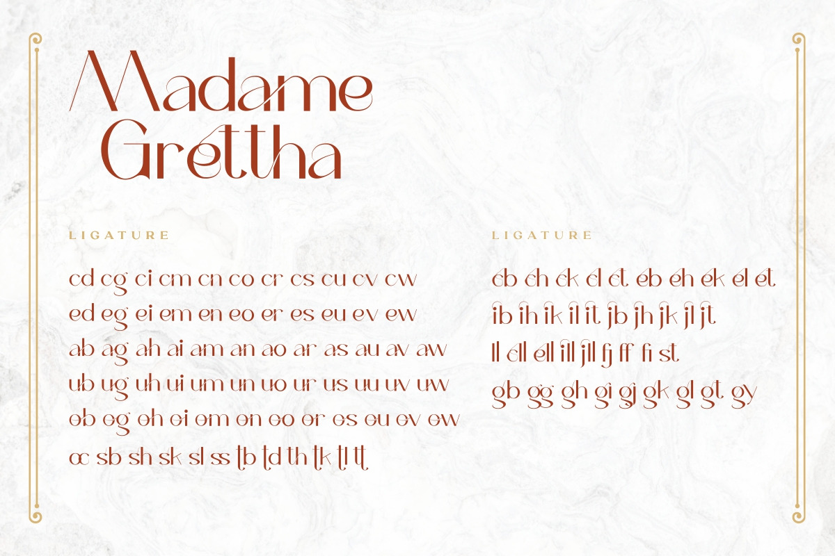 Madame Grettha Display Font