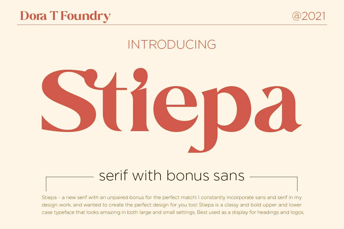 Stiepa | Modern Serif &amp; Sans