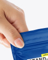 Paper Stand Up Pouch in a Hand Mockup