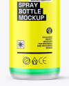 Frosted Glass Spray Bottle with Color Liquid Mockup