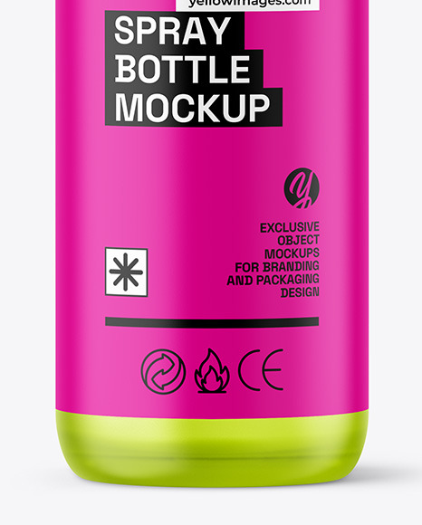 Frosted Glass Spray Bottle Mockup